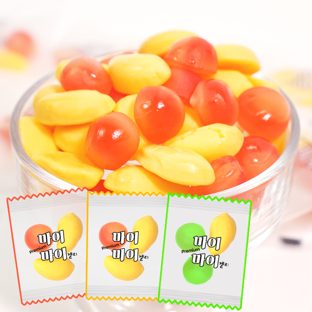 과즙팡 마이마이 과일 젤리 1kg (총 90봉내외) 포켓 미니 젤리 망고/리치/청포도