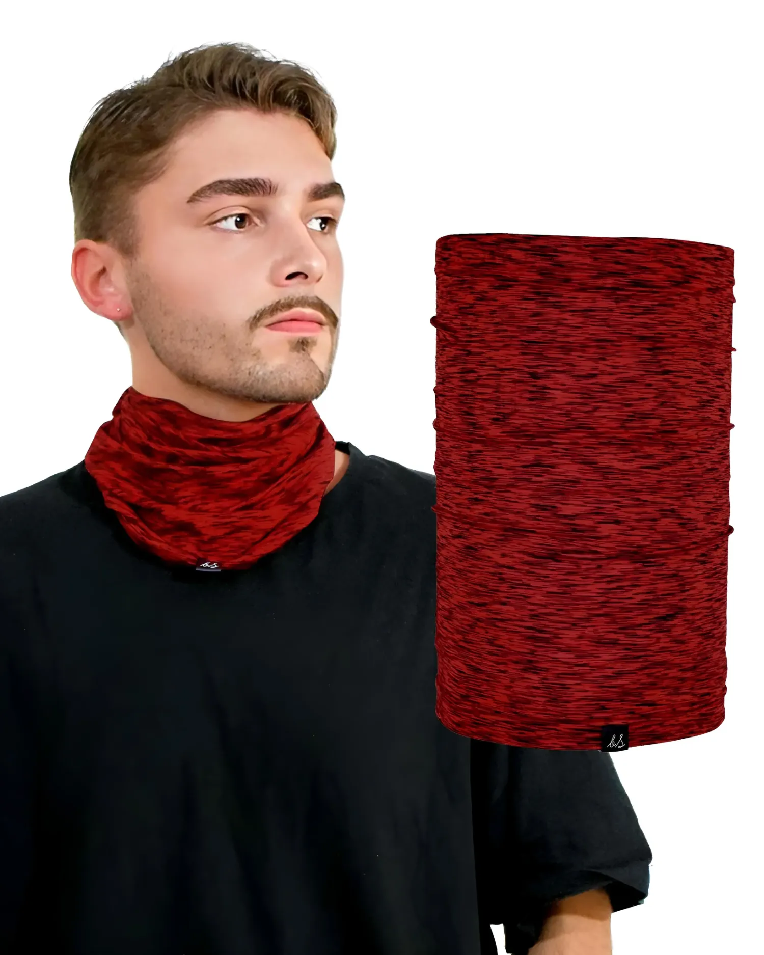 여름 스포츠 넥워머 UV차단 싸이클 목토시 레드 - 상품 이미지