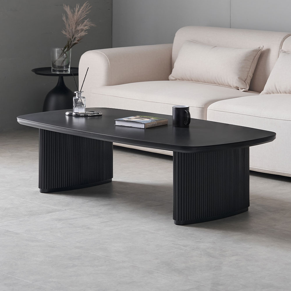 세라믹 거실 소파 테이블 템바보드 좌식 거실탁자 리브랑 블랙