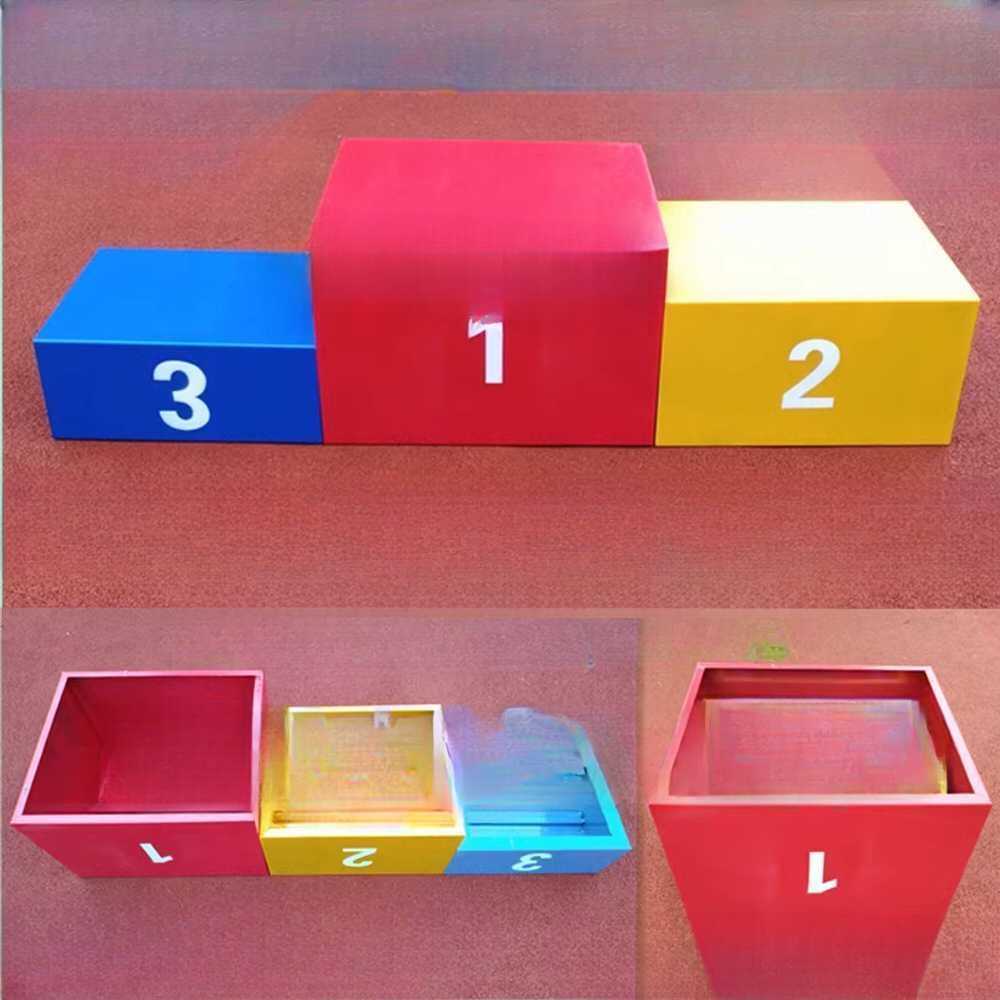 스포츠 경기 시상대 대회 수상용 경량 조립 이동 단상 목재 60x50 세트 - 상세 이미지 2