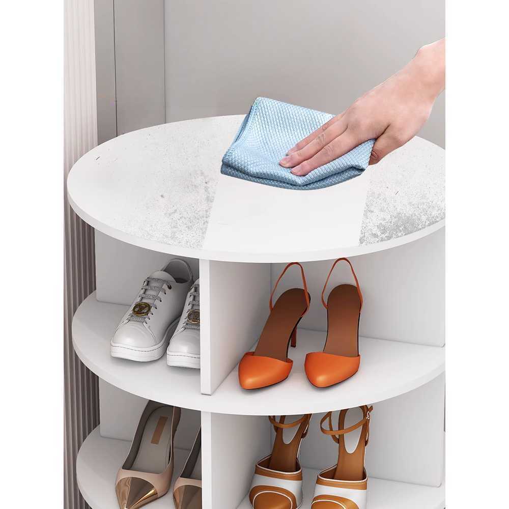 회전 수납장 가방 구두 전용 인테리어 원형 정리장 회전형 4단 - 상세 이미지 5