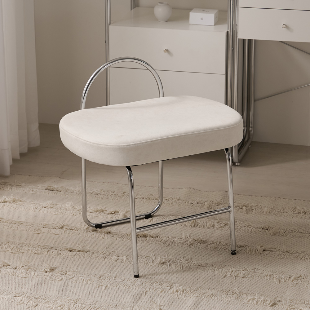 엘라 스툴 패브릭 화장대 의자 글래시아이보리 CNM241C