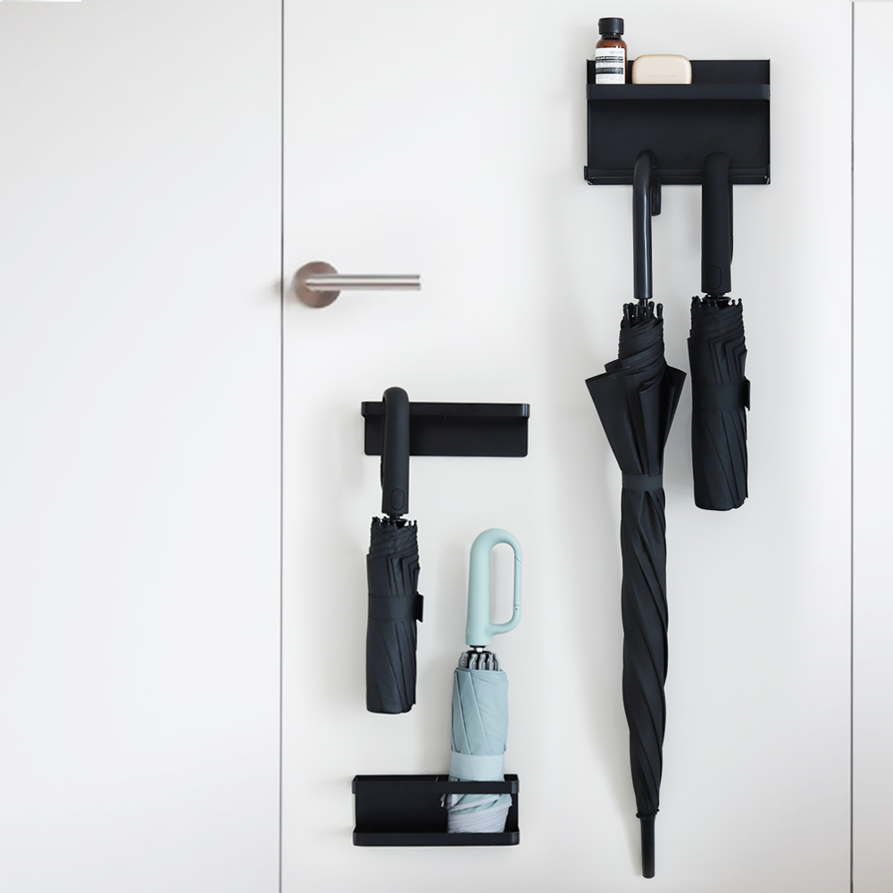 현관 철제 자석 우산꽂이 2단 우산 거치대 전용홀더 포함 마그넷 길이조절