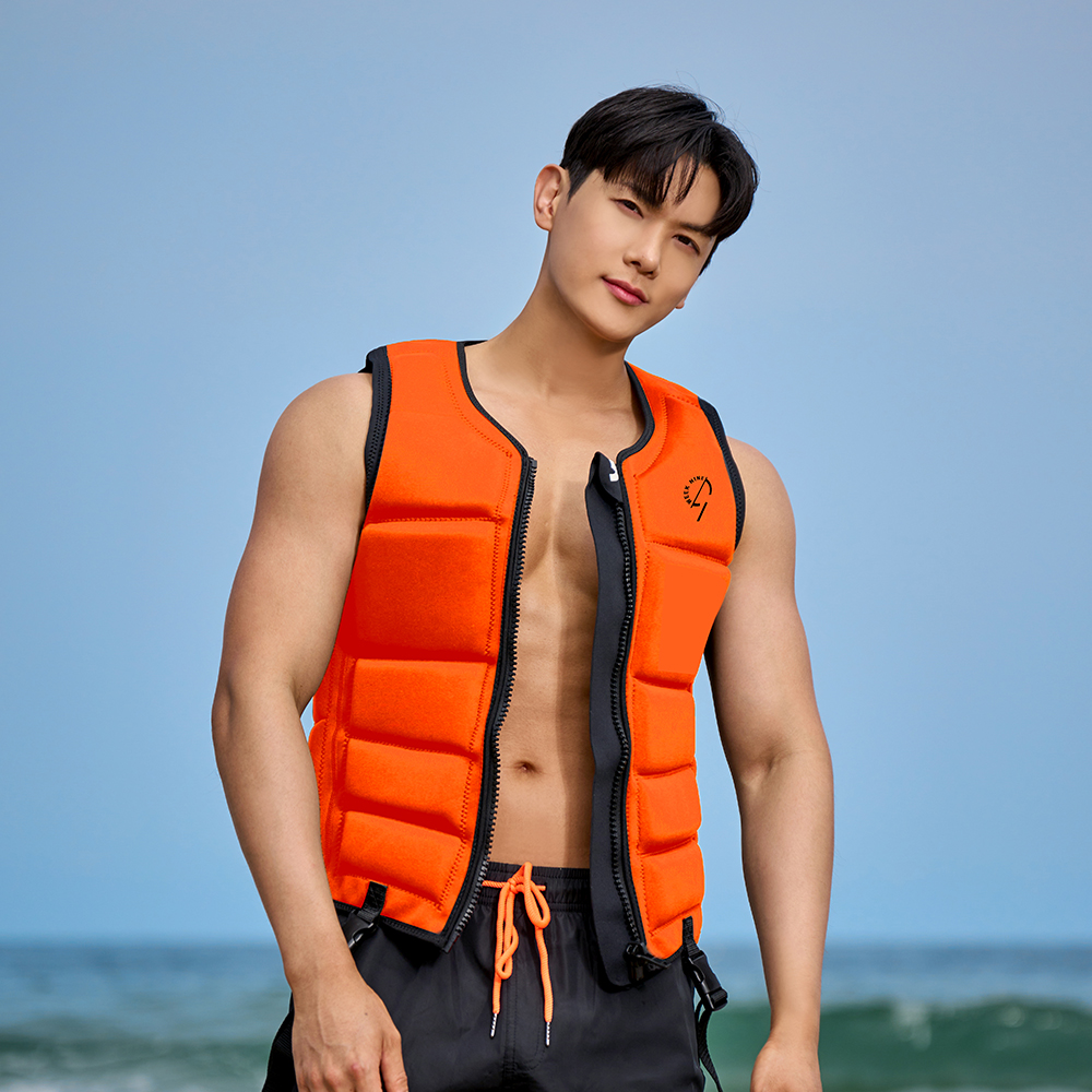 위크나인 부력보조복 성인 남자 여자 슬림핏 라이프자켓 구명조끼 위크자켓 블랙, 80kg 상품 이미지