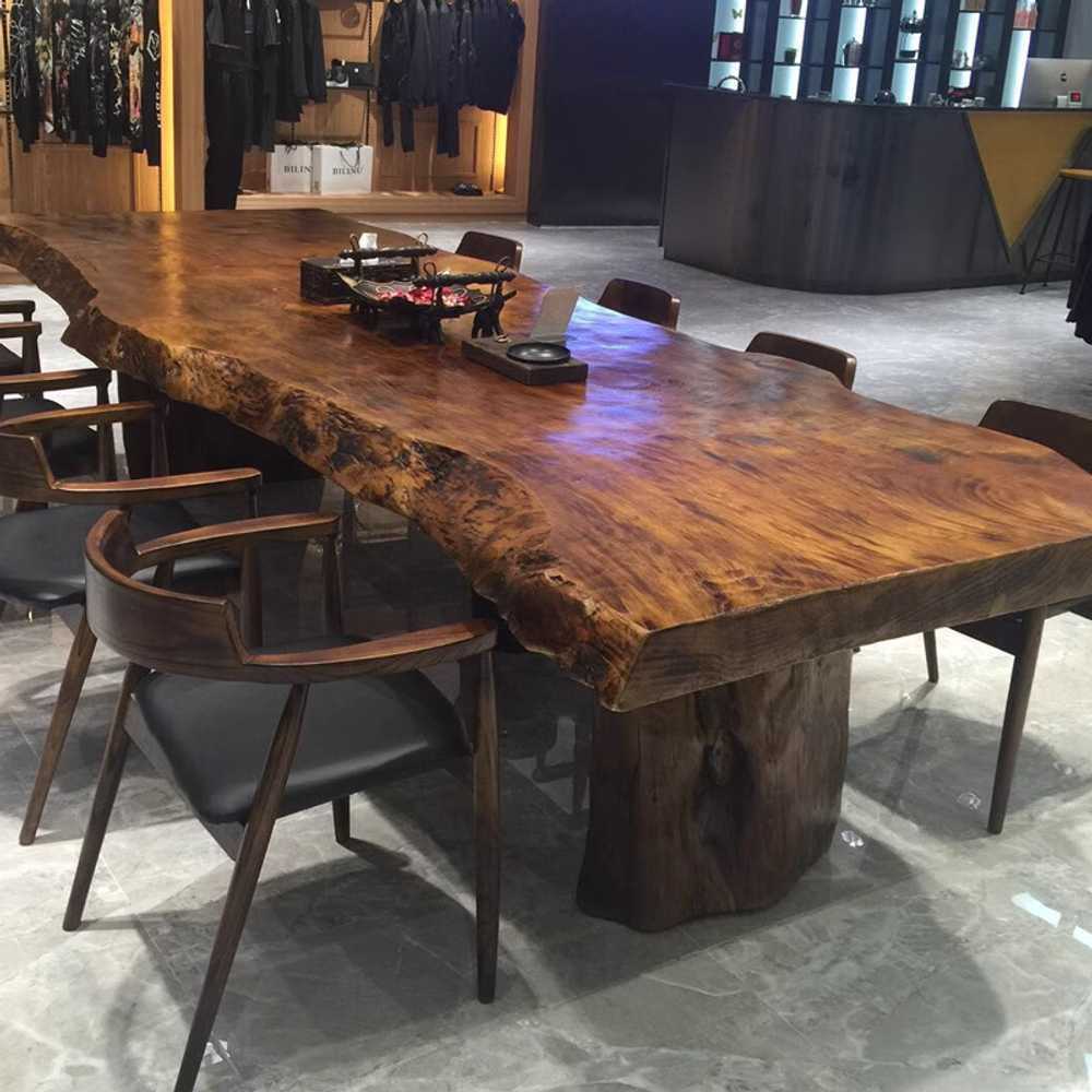 카페 원목 팔걸이 의자 서재 식탁 체어 북유럽 디자인 140x(65-75)x75cm - 상품 이미지