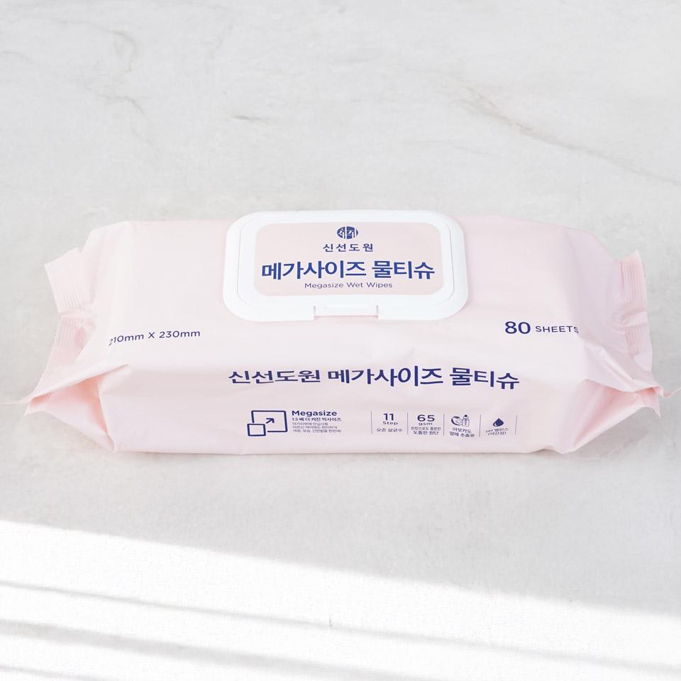 메가마트 신선도원 메가사이즈물티슈 80매 - 메인 이미지