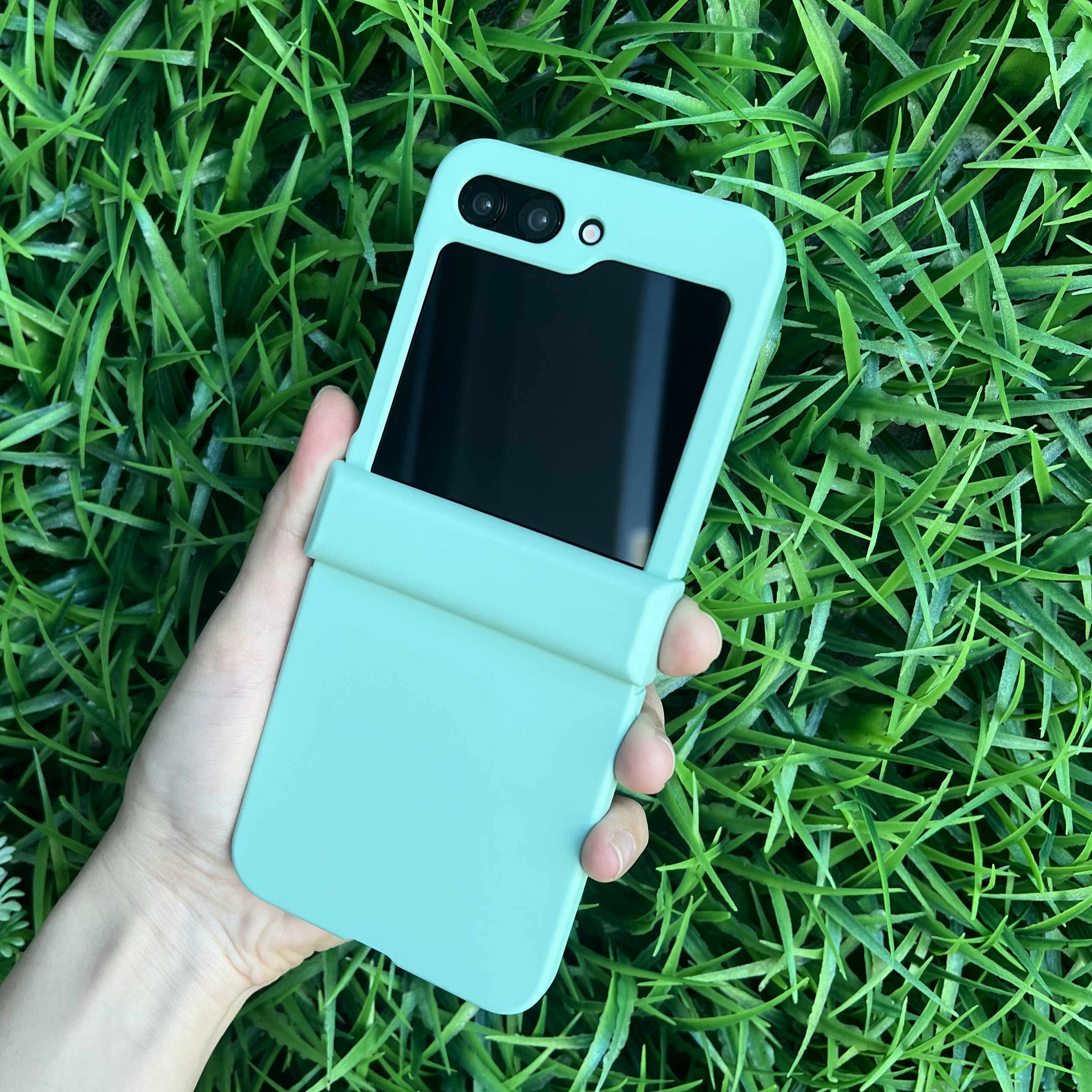 힌지보호 케이스 하드 범퍼 슬림 풀커버 카메라보호 지플립 민트, 갤럭시Z 플립5 - 상품 이미지