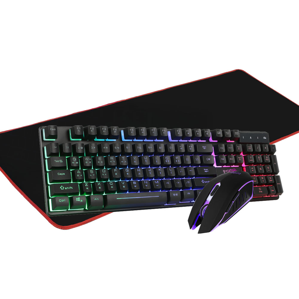 지클릭커 슈퍼히어로 GMK-220 RGB 게이밍 키보드 마우스 세트 화이트 with PAD - 상세 이미지 4