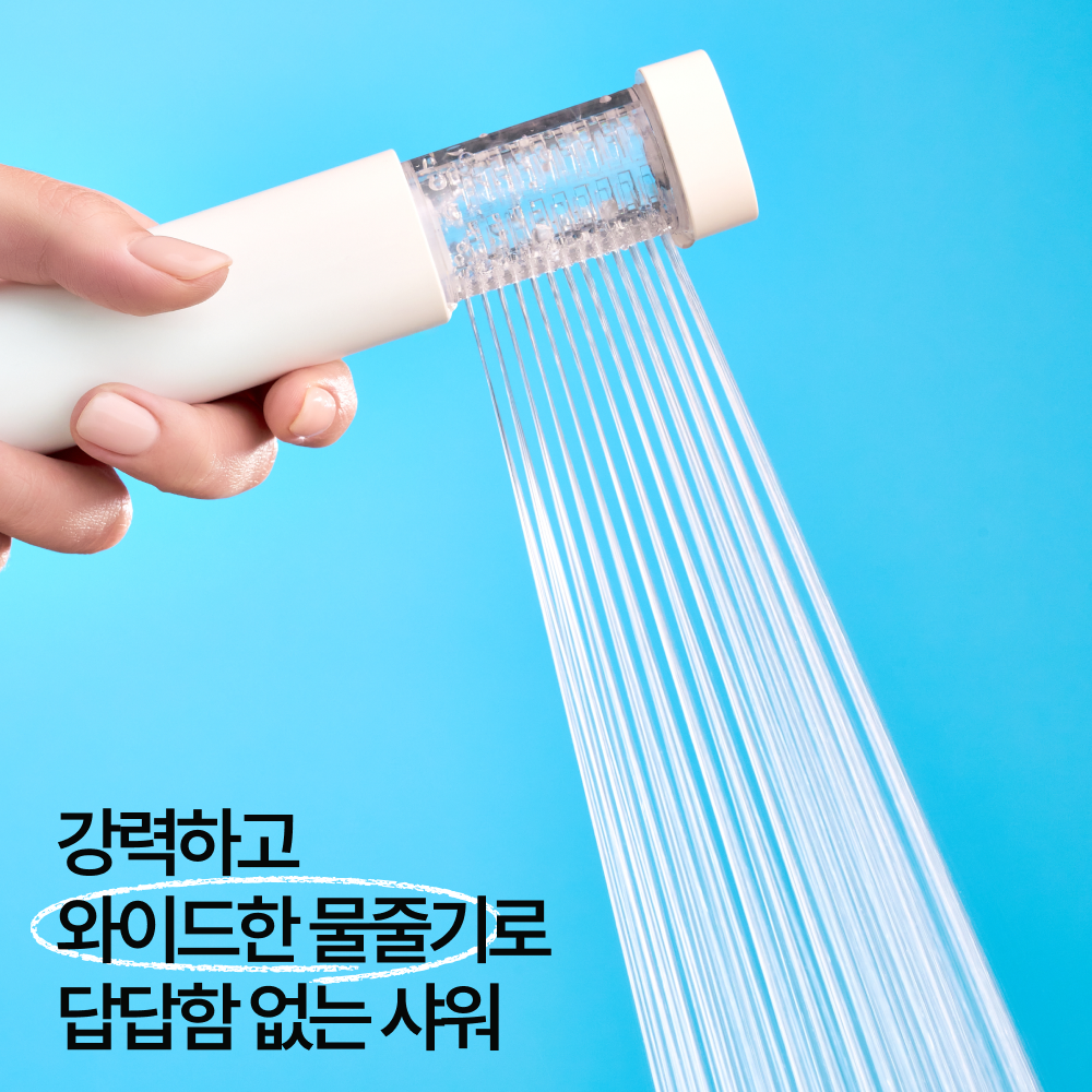 [Set] 블루지 2in1 여행용 샤워기 코어필터3ea 미니 석회 발리 유럽 나트랑 태국 이미지 7
