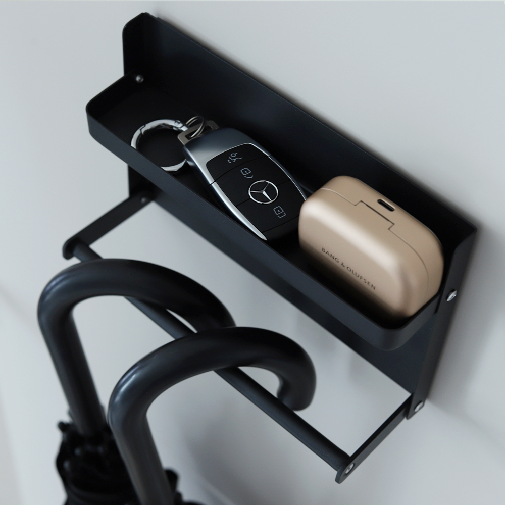 현관 철제 자석 우산꽂이 2단 우산 거치대 전용홀더 포함 마그넷 길이조절