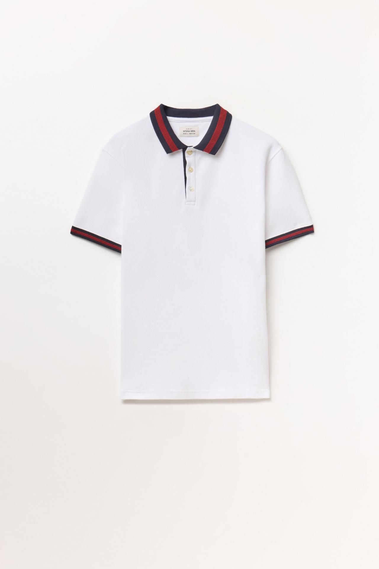 스페라 스트럭처 반팔 폴로 셔츠 056131216386 BLANCO