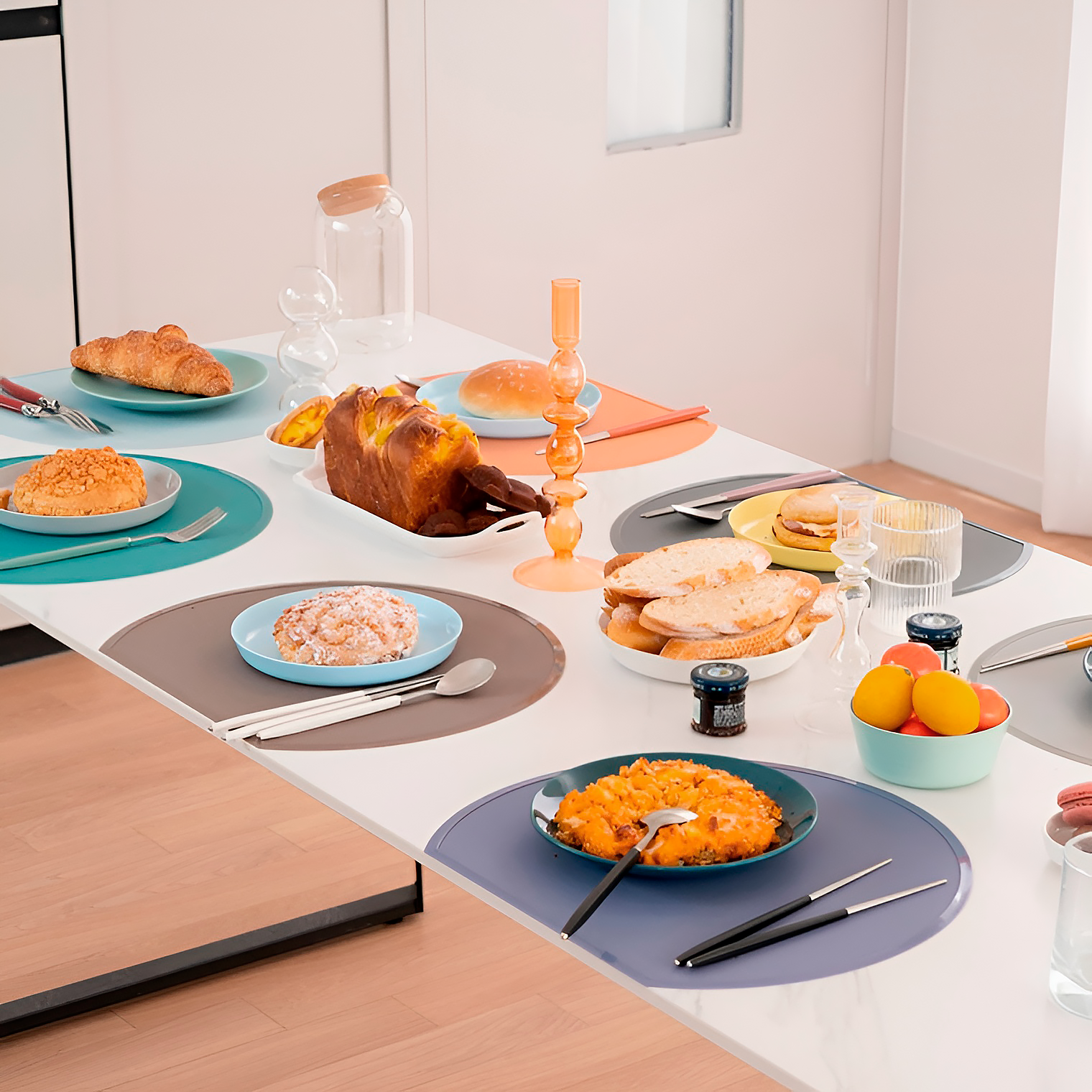 원형 실리콘 방수 테이블 매트 타원형 식탁 보호 덮개 패드 깔판 식탁보 집들이 선물