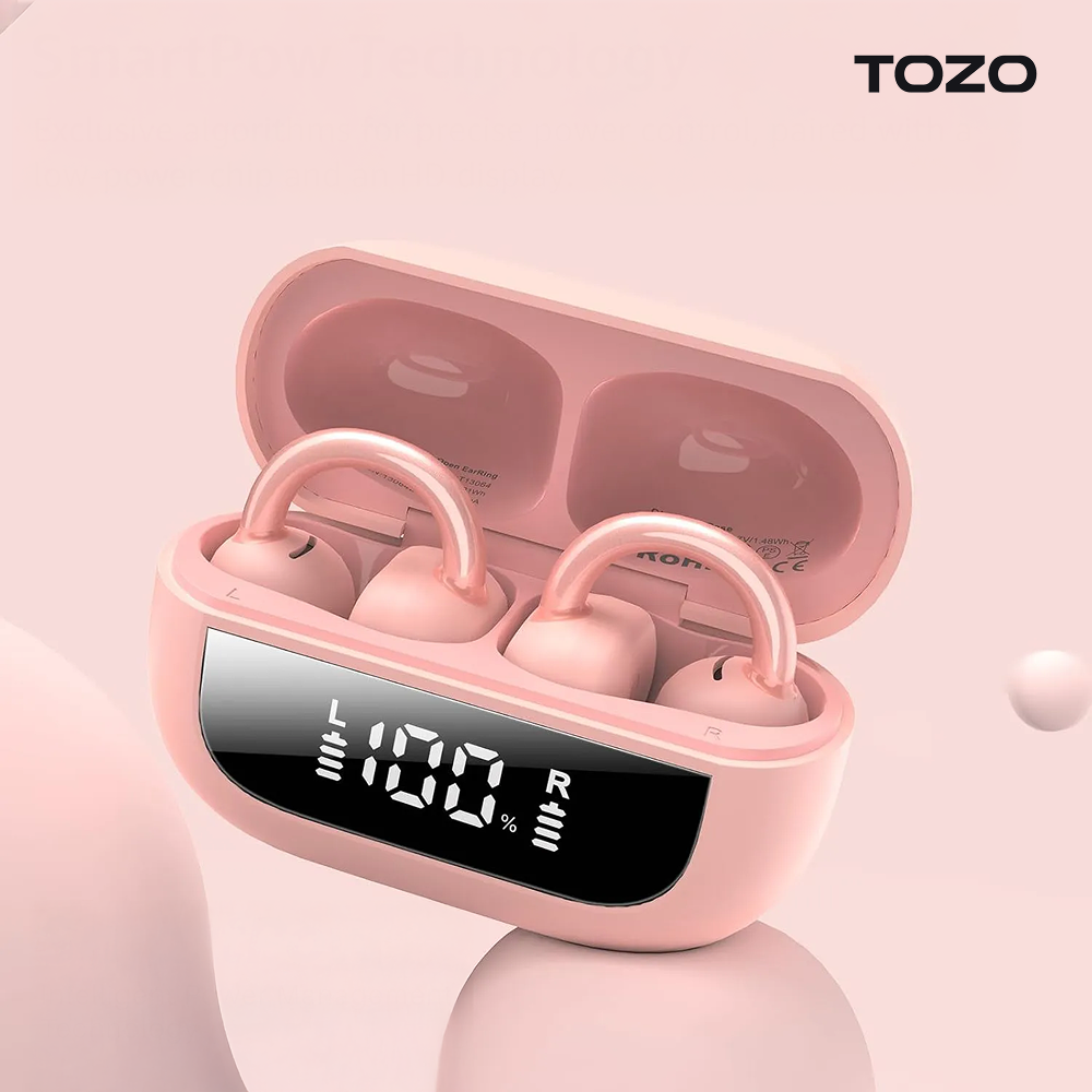 TOZO 오픈라임 AI 이어링 오픈형 블루투스 무선 이어폰 러닝 귀걸이 귀찌 T13064