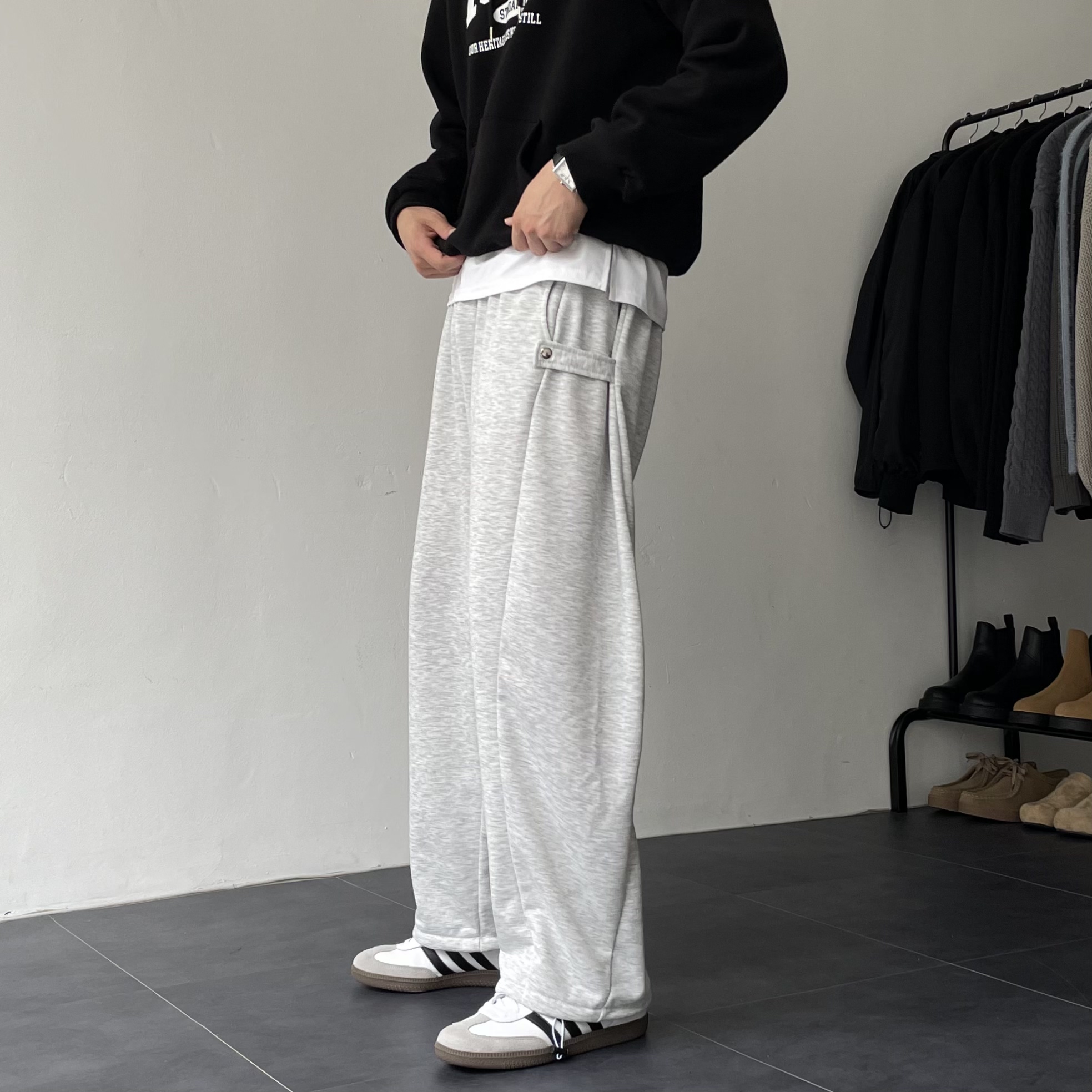 벌룬팬츠 스웻팬츠 남자통바지 통큰바지 - 상세 이미지 2