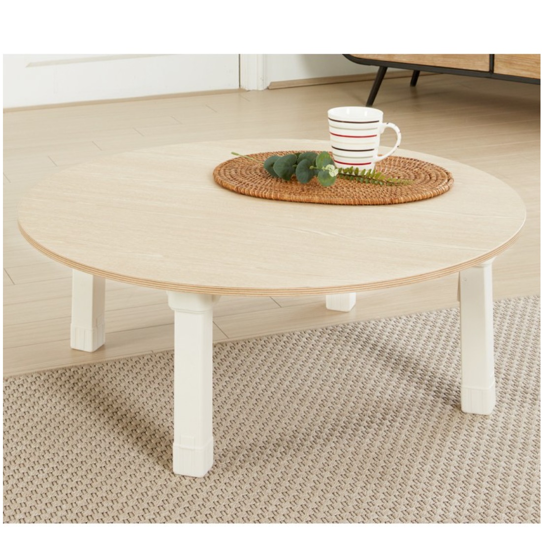 고급 밥상 대형 둥근 상 가벼운 밥상 접이식 원형 밥상