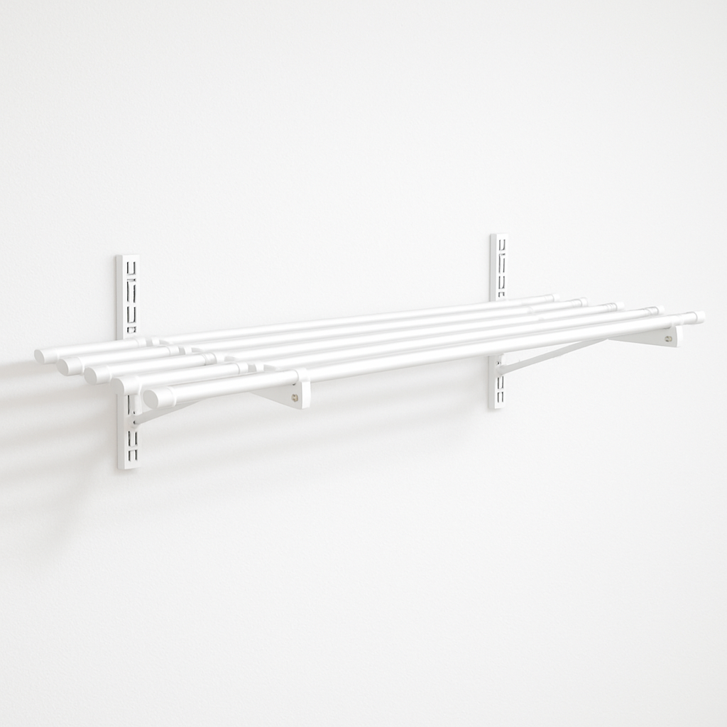 아텍스 다용도 베란다벽선반 팬트리 세탁실 벽걸이 반달 화이트 국내제작 33cmx1m 1단
