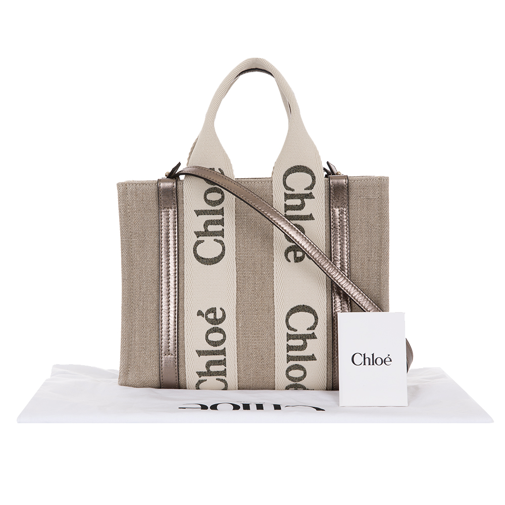 끌로에 우디 스몰 토트백 CHC25SS397O81 074 (2025 S/S) - 상세 이미지 5