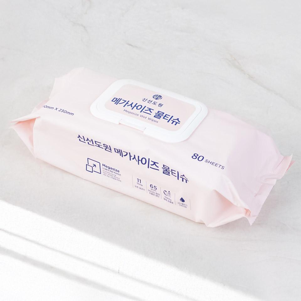 메가마트 신선도원 메가사이즈물티슈 80매 - 상세 이미지 2