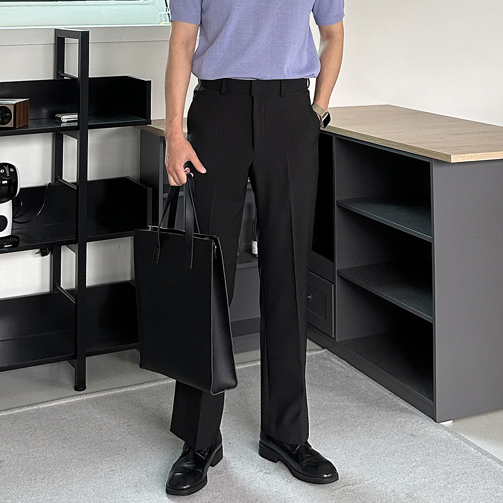 남자 슬랙스 부츠컷 일자핏 링클프리 정장 슬랙스 남자스판바지 - 상세 이미지 3