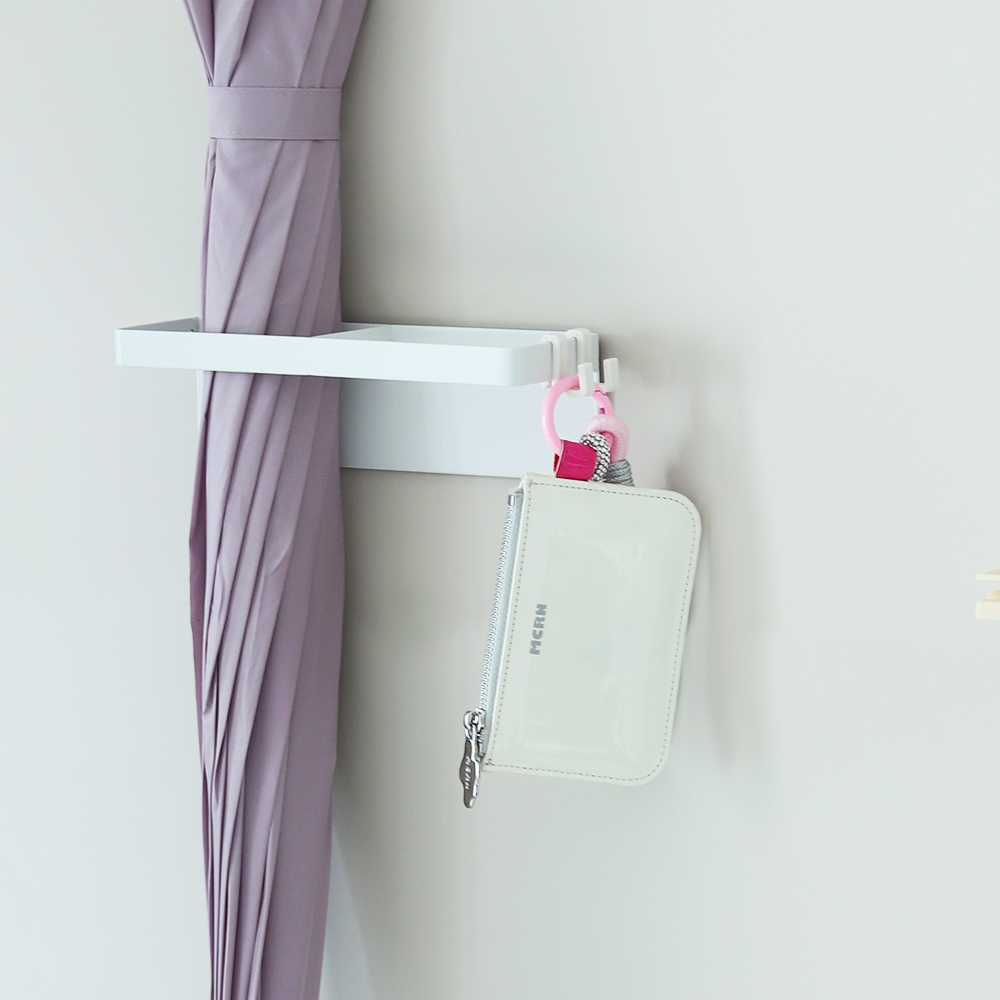 현관 철제 자석 우산꽂이 2단 우산 거치대 전용홀더 포함 마그넷 길이조절