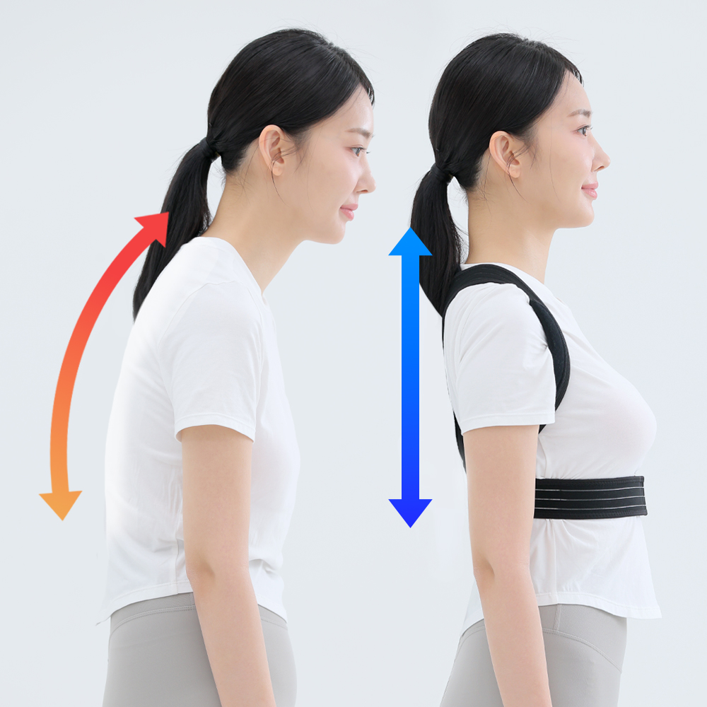 모매착 자세교정밴드 라운드숄더 말린 굽은 어깨 허리 등 거북목 교정기 바른자세 밴드