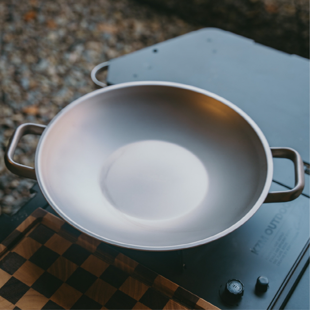 [도착보장] 클래딘 리얼 티타늄 캠핑 그리들 32cm