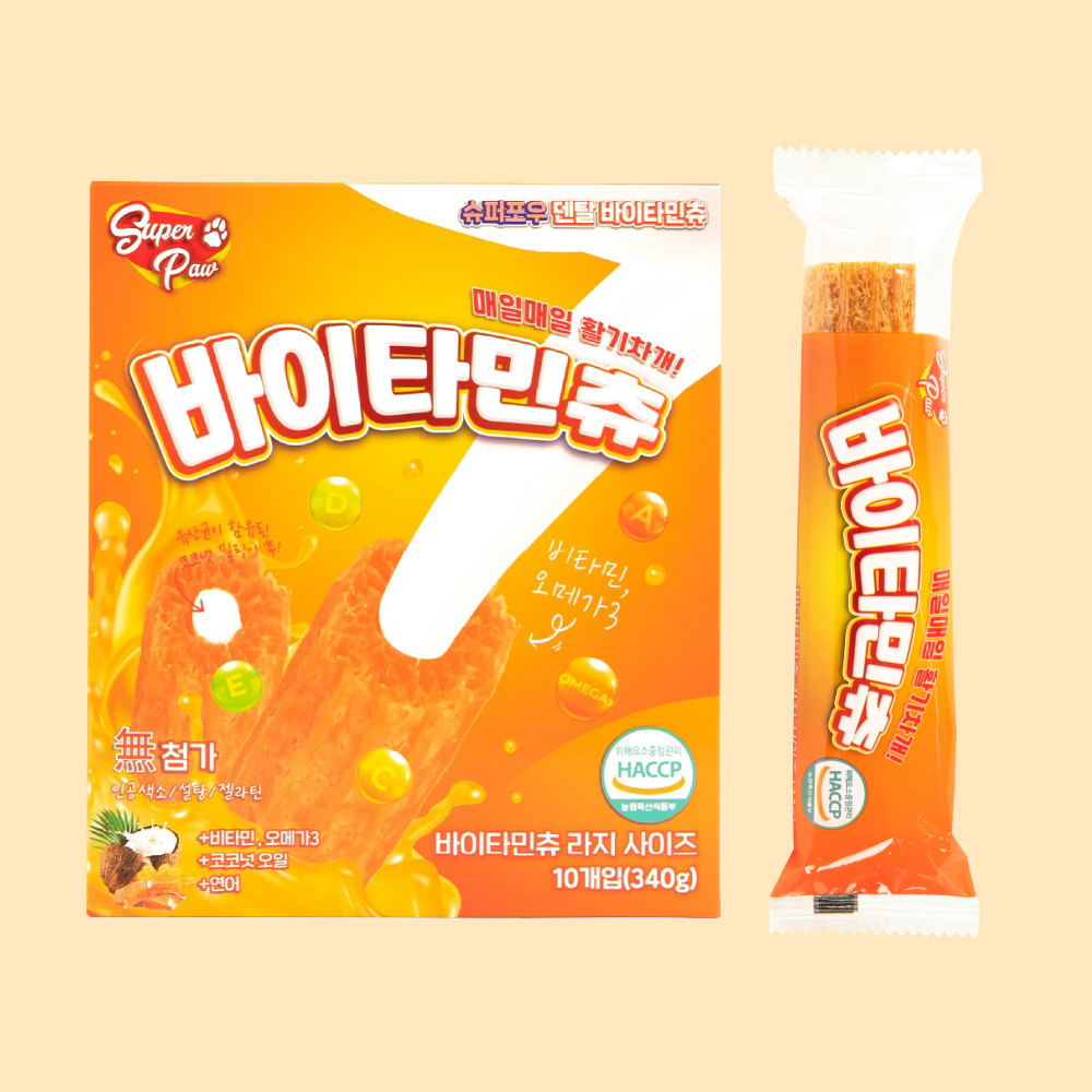 (1박스) 슈퍼포우 덴탈껌 L 코스트코 입점 강아지껌 치석제거 개껌 바이타민츄, L(대형), 1개