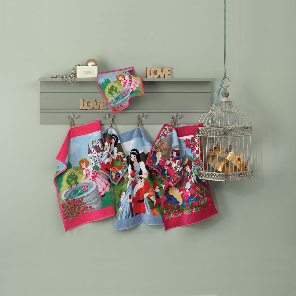 훼이라 잠자는 숲속의공주 핸드타월 37x50cm 독일직수입 먼지없고 부드러운 프리미엄 수건