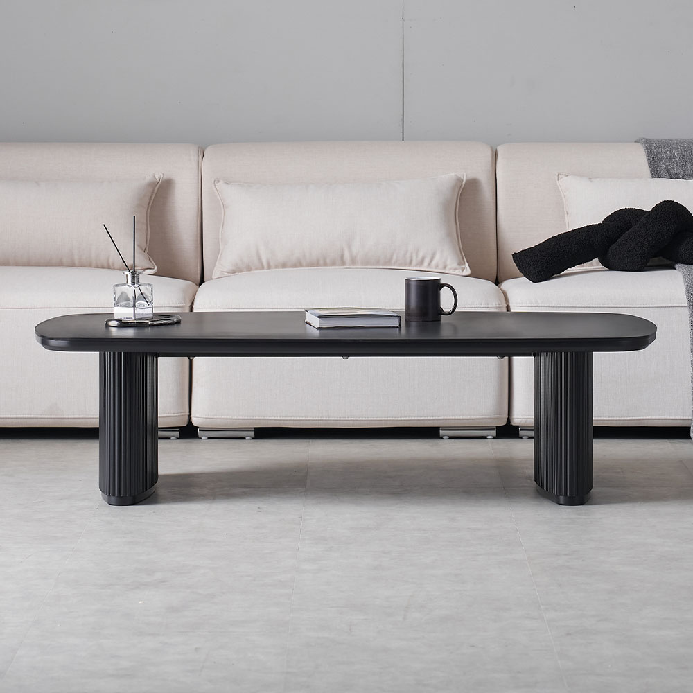 세라믹 거실 소파 테이블 템바보드 좌식 거실탁자 리브랑 블랙