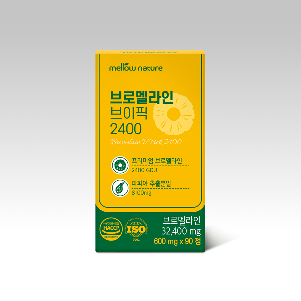 브로멜라인 브이픽 2400GDU 칼륨 파파인 파파야 파인애플 1박스