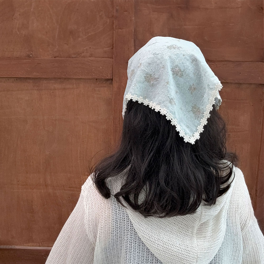 하늘꽃 레이스 반다나 멀티 스카프 - 상품 이미지