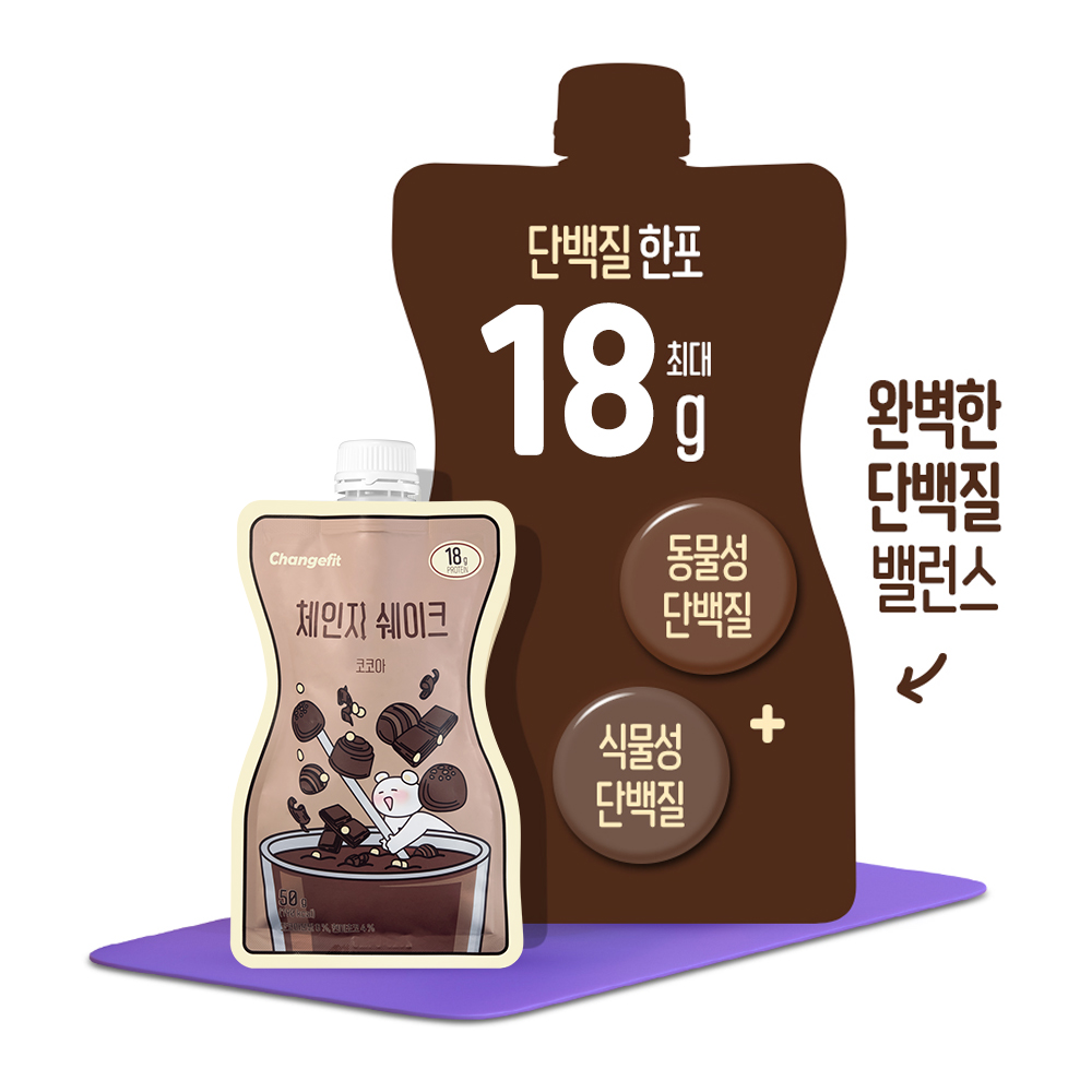 체인지핏 다이어트 고단백 쉐이크 코코아맛, 50g, 30개 이미지 8