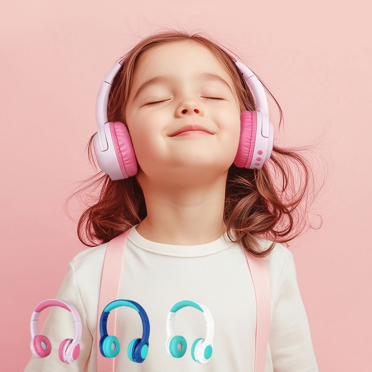 키즈 헤드셋 유선 무선 어린이 듀얼 블루투스 어린이안심소재 사용 가능한 어린이헤드폰