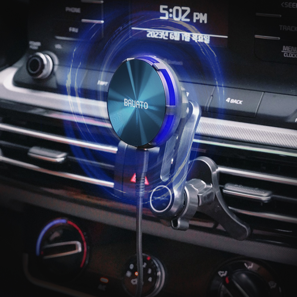 차량용 맥세이프 충전기 무선 저온 충전 갤럭시 폴드6 차량용 거치대 벤츠 카니발