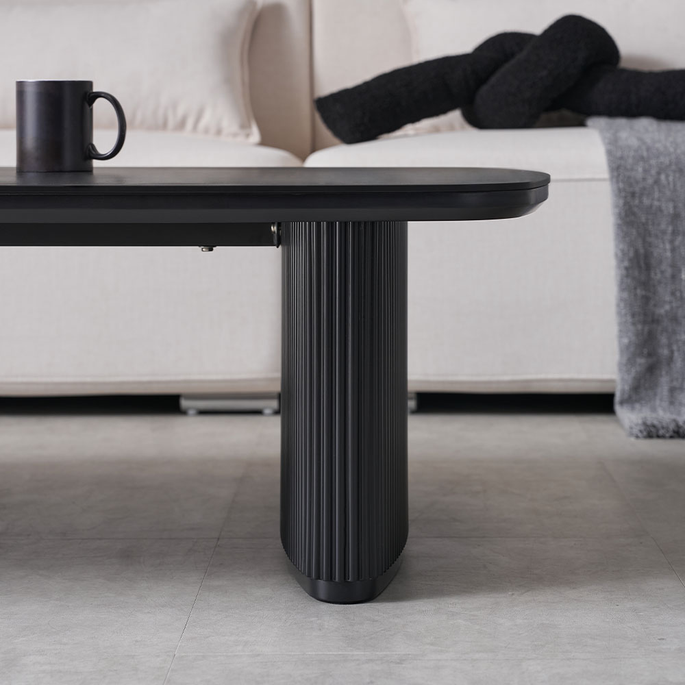 세라믹 거실 소파 테이블 템바보드 좌식 거실탁자 리브랑 블랙