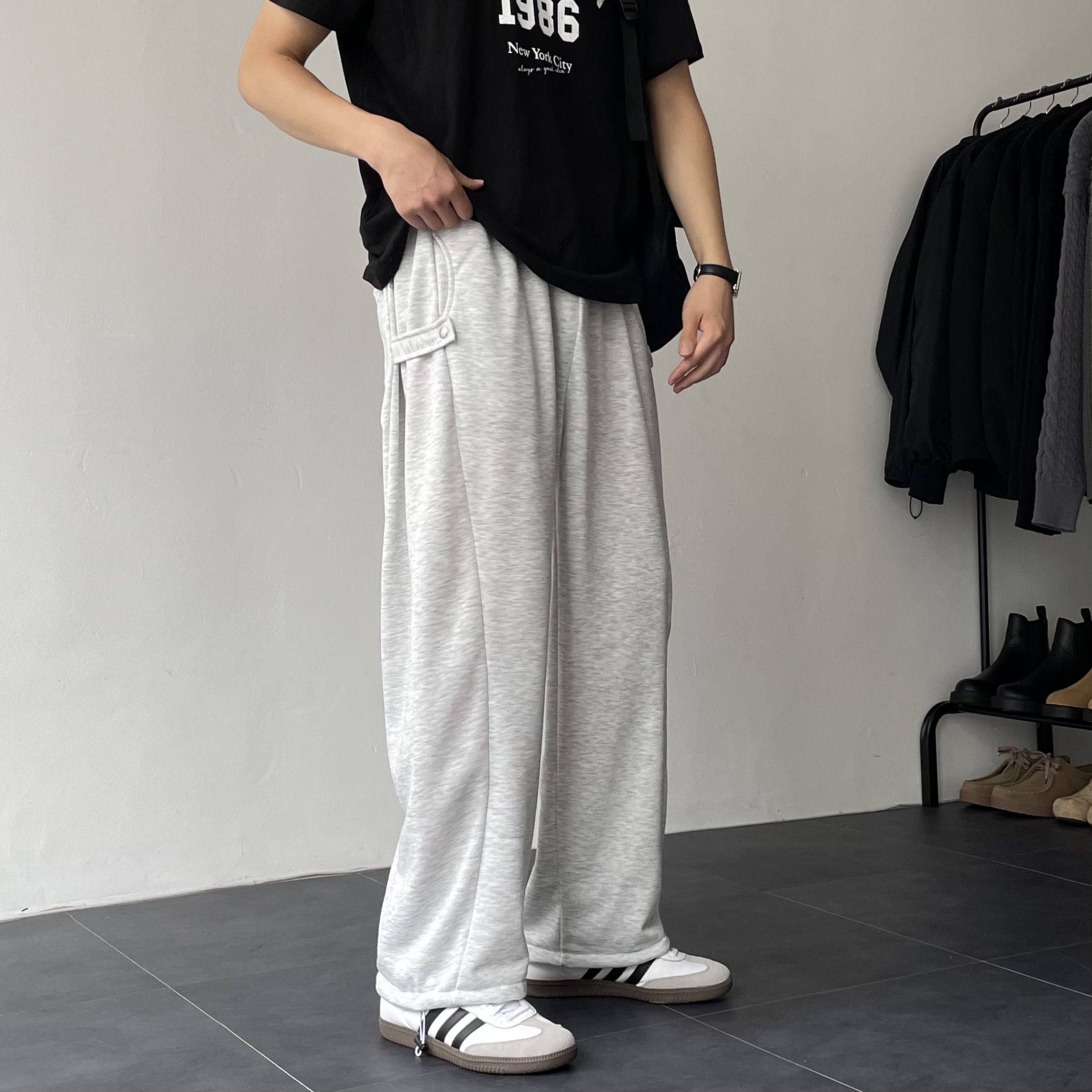 벌룬팬츠 스웻팬츠 남자통바지 통큰바지 - 상세 이미지 3