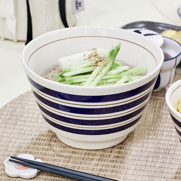 블루 스트라이프 누들볼 면기 국수 덮밥 비빔밥 한그릇요리 그릇 샐러드볼 이미지 6