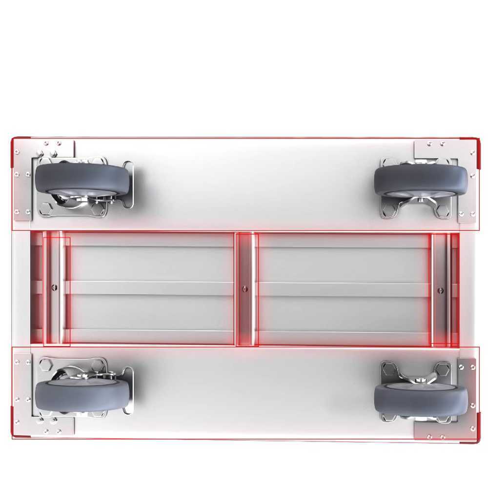 스테인리스 카트 운반 이동용 작업장 대차 카트 물류 알루미늄 75x45-5인치휠 - 상세 이미지 3
