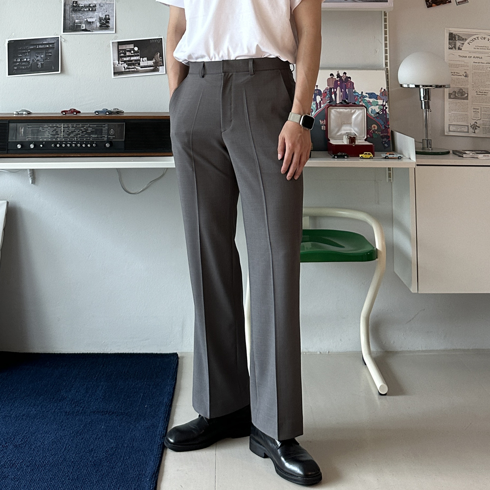 남자 슬랙스 부츠컷 일자핏 링클프리 정장 슬랙스 남자스판바지 - 상품 이미지