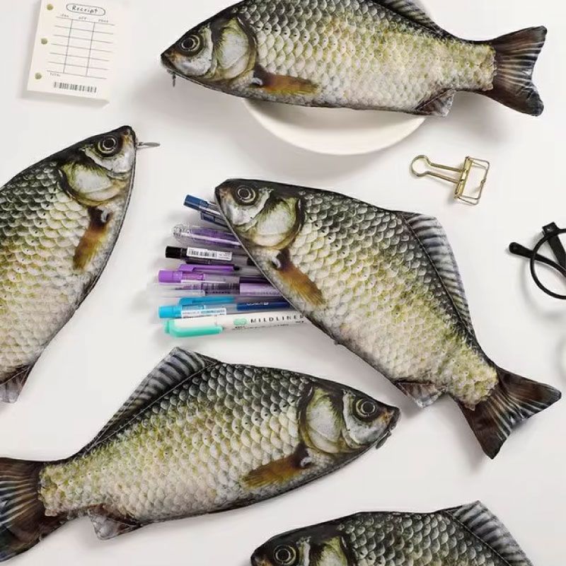 생선필통 리얼 물고기 파우치 웃긴 쓸데없는 친구 생일선물 학용품 지퍼 필통 제품 이미지