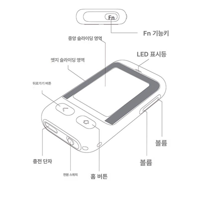 무선 블루투스 에어 마우스 스마트폰 태블릿 원격 제어 싱글키 리모컨 무선 리모컨 패드 - 상세 이미지 4