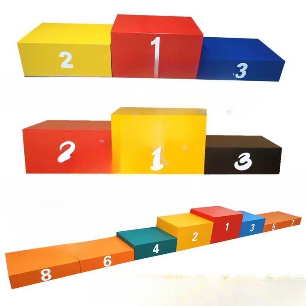 스포츠 경기 시상대 대회 수상용 경량 조립 이동 단상 목재 60x50 세트 - 상품 이미지