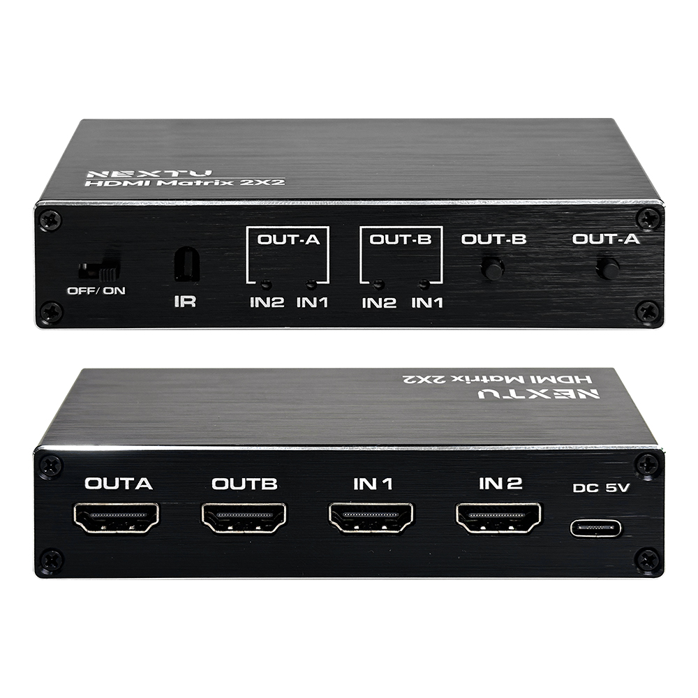 넥스트유 2x2 HDMI 매트릭스 선택기 분배기 EDID,리모컨IR 2202HDM 이미지 4