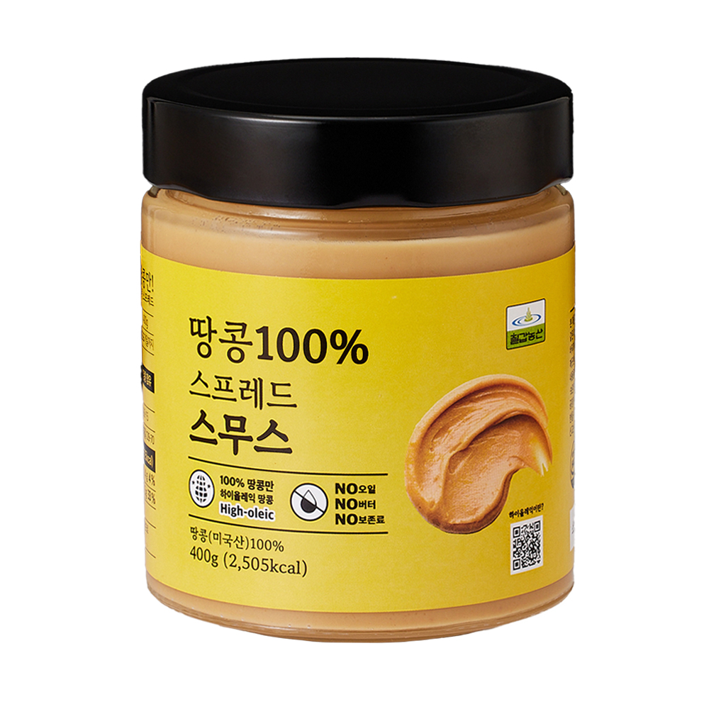 칠갑농산 100% 땅콩 무가당 하이올레익 땅콩버터 스무스 400g + 크런치 400g - 상세 이미지 2