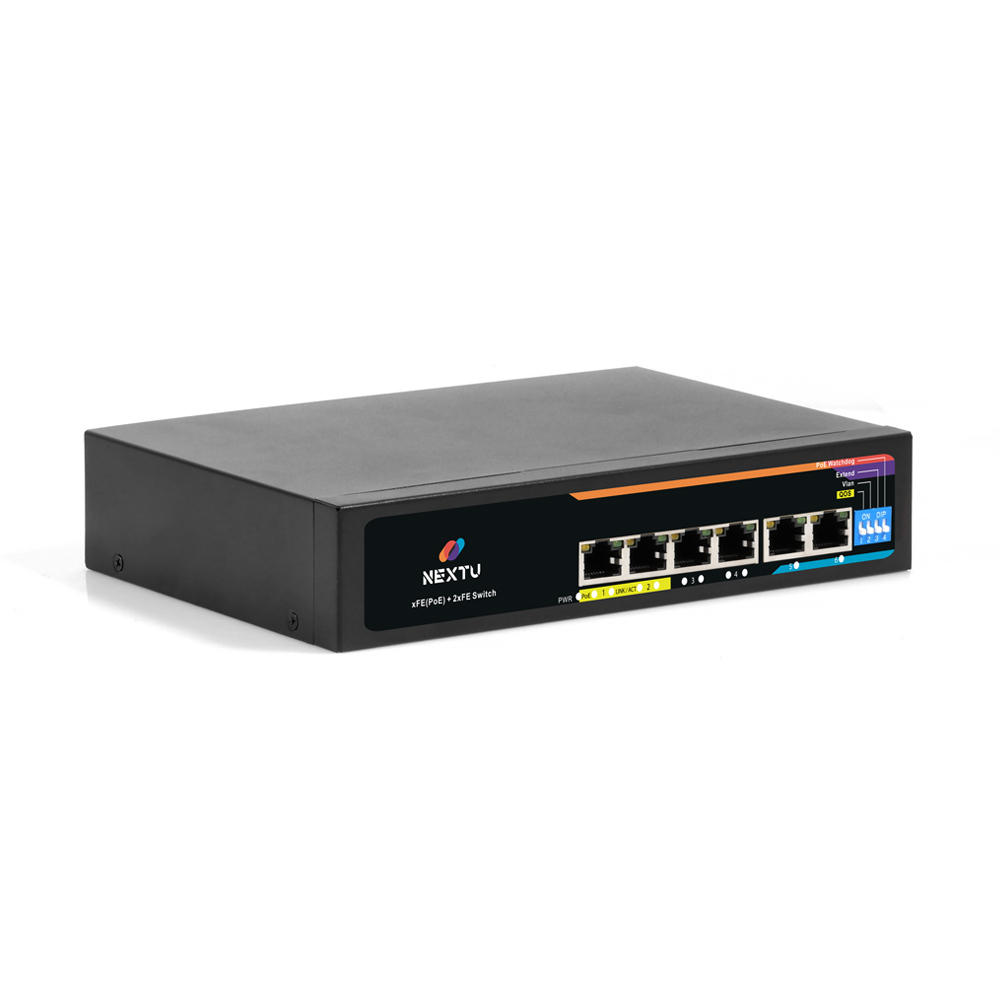 4+2포트 100Mbps POE+ 스위치허브 NEXT POE706EF - 상세 이미지 3