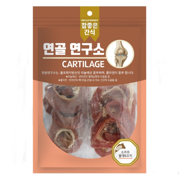 헬로도기 연골연구소 강아지육포 저칼로리 알러지 강아지다이어트간식 소프트울대+소고기, 140g, 1개 - 상세 이미지 3