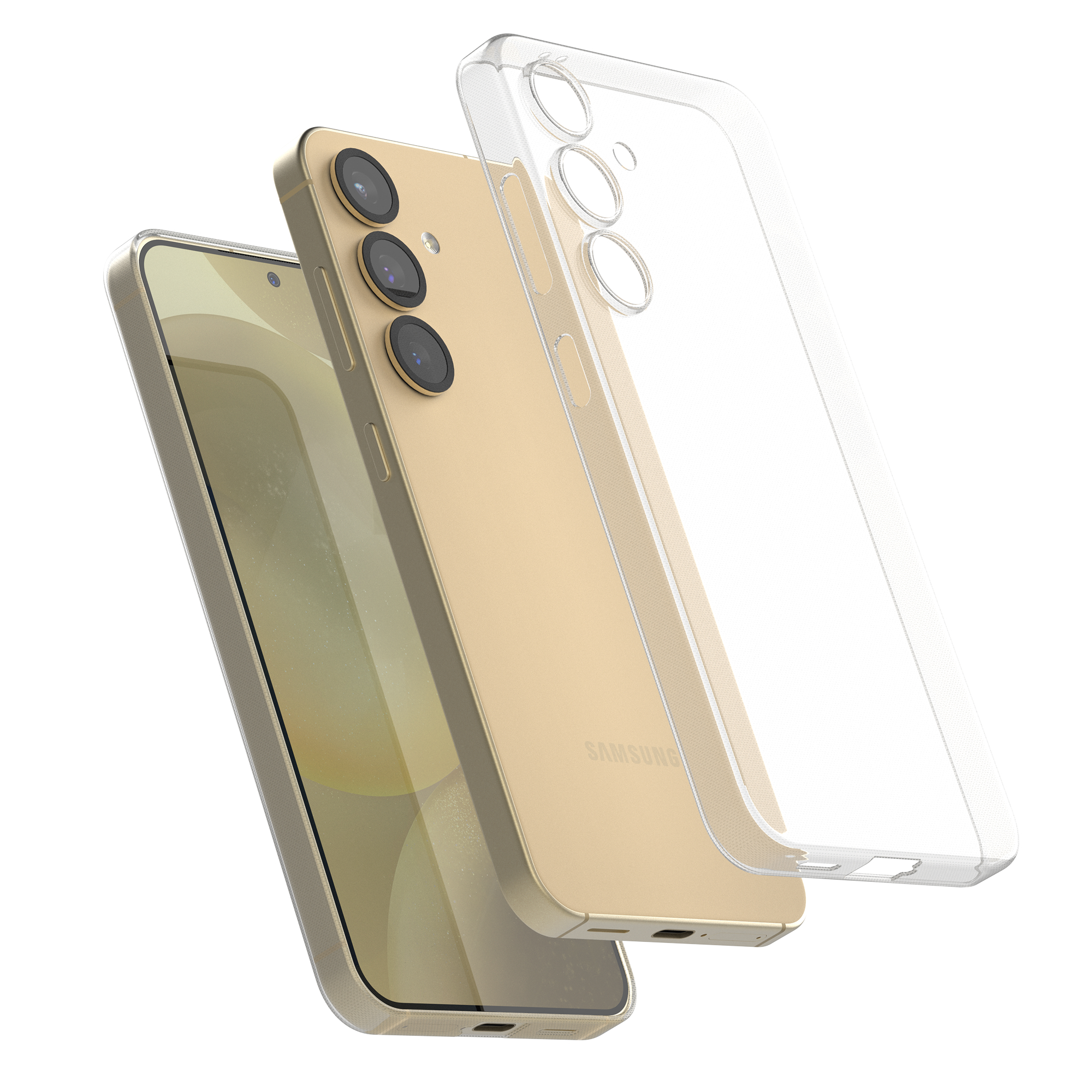 고스트핏 투명헨드폰케이스 변색없는케이스 생폰케이스 반투명, 갤럭시S24 - 상품 이미지