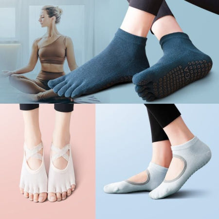 리브리움 요가양말 삭스 필라테스 미끄럼방지 토삭스 베이직오픈탑 퍼플