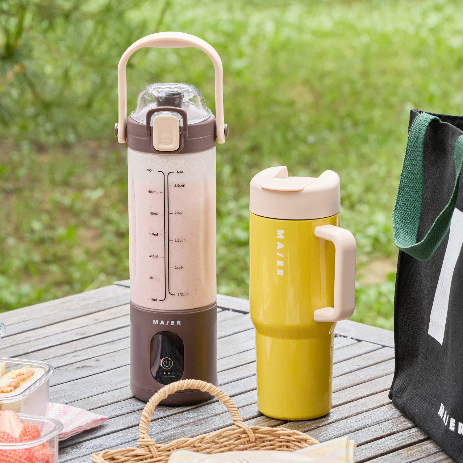 [마이어] 무선 포터블 텀블렌더(+스텐 텀블러+전용파우치 추가증정) BL250MR / MAIER 신애라 미니 휴대용 소형 텀블러 믹서기