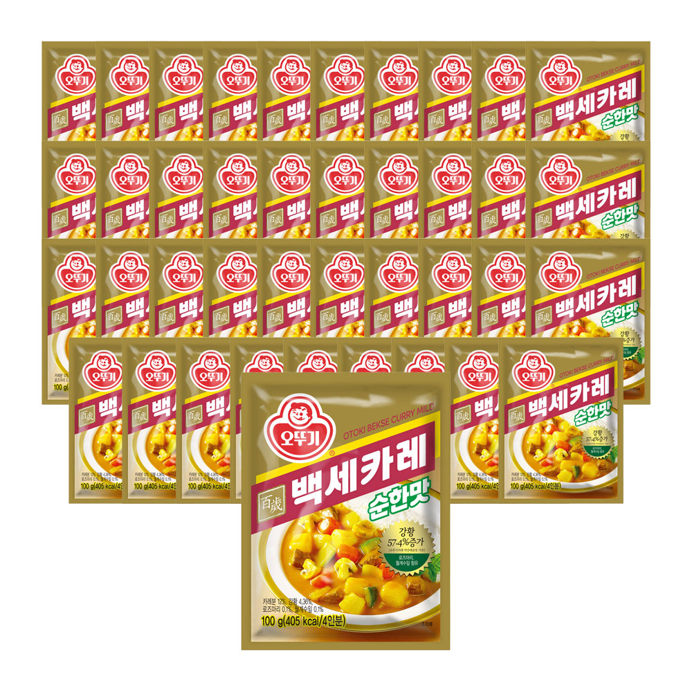 오뚜기 백세카레 순한맛, 100g, 40개 - 상품 이미지